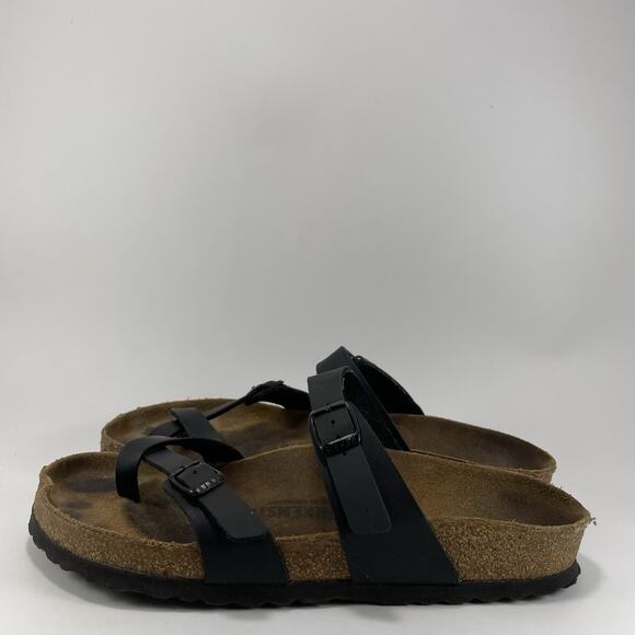 Birkenstock Mayari Toe Loop Sandals Womens Size 40 US Size 9-9.5 Black Leather - Picture 3 of 11
